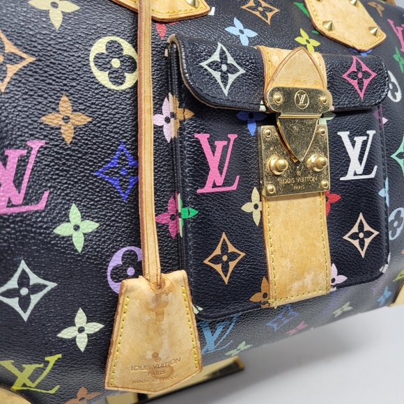 Louis Vuitton Speedy Handbag Multicolor Black 30 - Picture 9 of 12